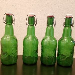 Set of Grolsh vintage beer bottles